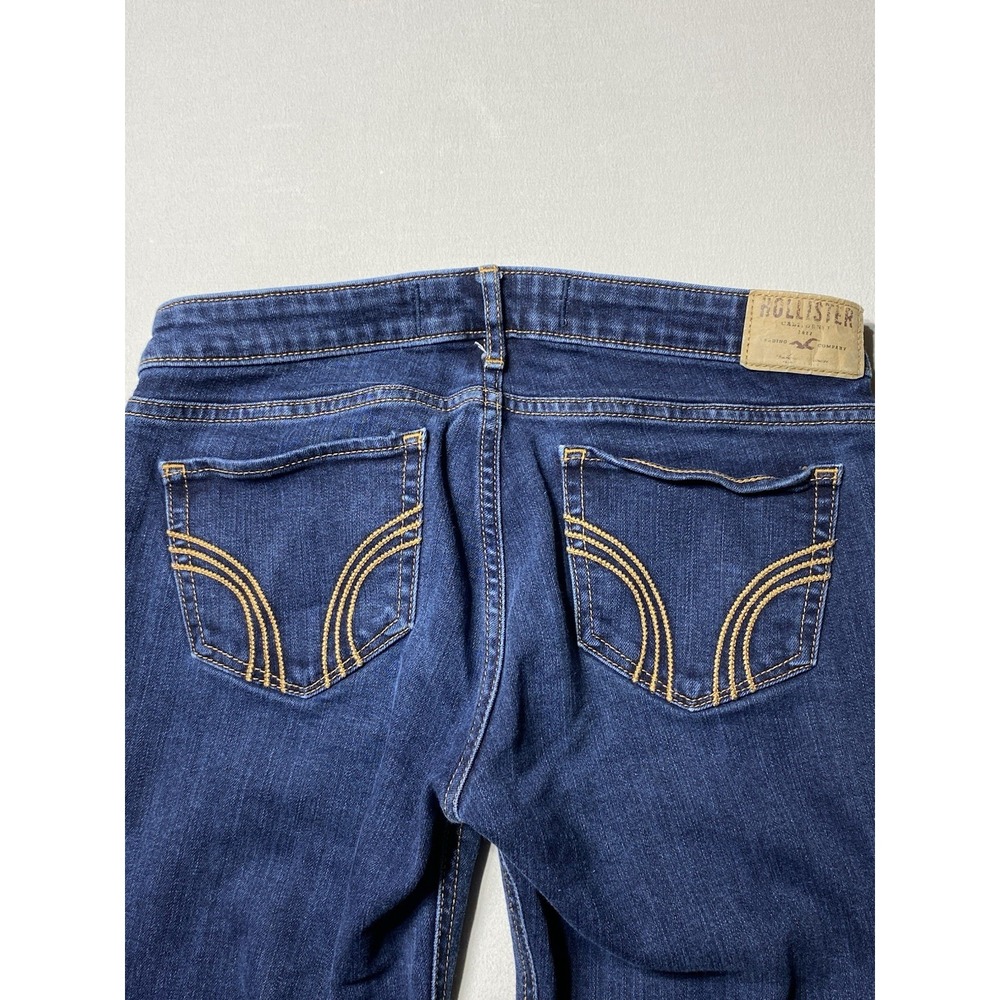 Hollister Jeans Womens 7L W28 L34 Low Rise Bootcut Dark Wash Stretch Denim - Picture 11 of 12